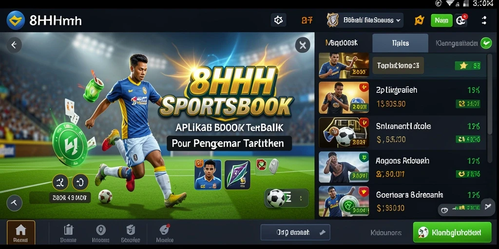 Tampilan gameplay 8HHH yang menarik dengan fitur Sportsbook.