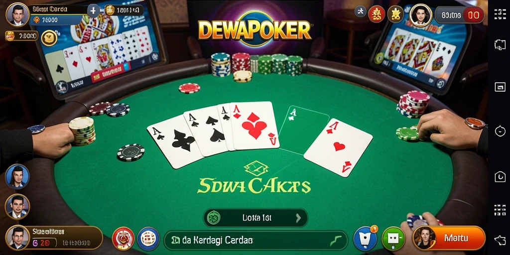 Tangkapan layar gameplay DEWAPOKER yang menampilkan strategi dalam tindakan.