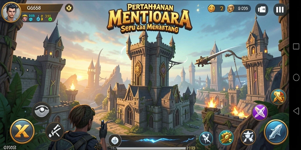 Screenshot G668 menunjukkan aksi seru dalam game Tower Defense.