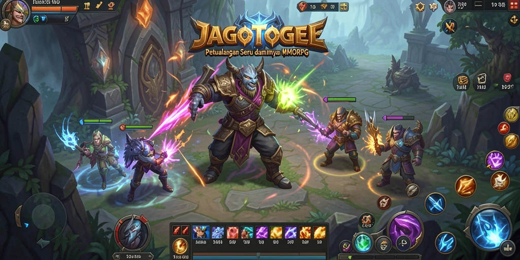 Tangkapan layar utama JAGOTOGEL menampilkan aksi seru dalam permainan MMORPG.