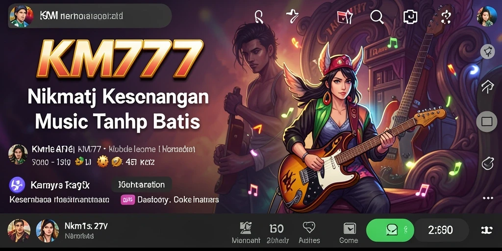 Screenshot KM777 menampilkan gameplay musik yang seru dan interaktif.