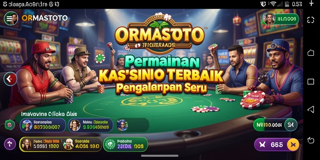 Tampilan gameplay menarik dari ORMASTOTO dengan berbagai permainan Kasino.