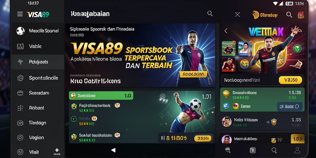 Tampilan screenshot gameplay Sportsbook VISA89 yang interaktif.