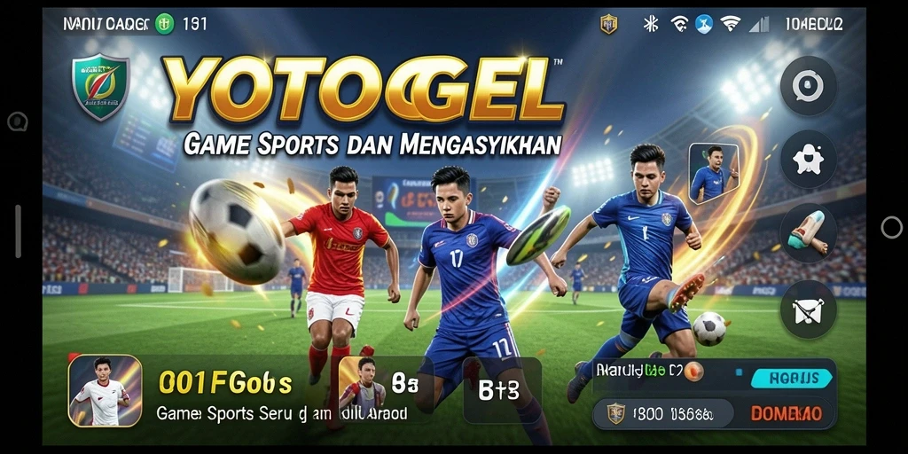 Screenshot YOTOGEL menampilkan aksi seru permainan olahraga.